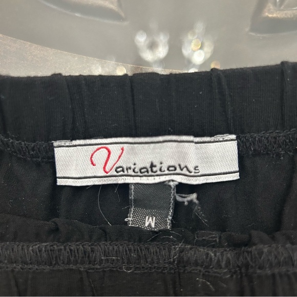 NOT FOR SALE Black Lace Trim Women's Jersey Pants - Picture 4 of 6